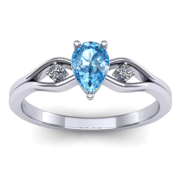 Inel cu topaz blue lacrima