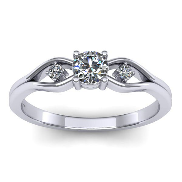 Inel de logodna cu diamant rotund