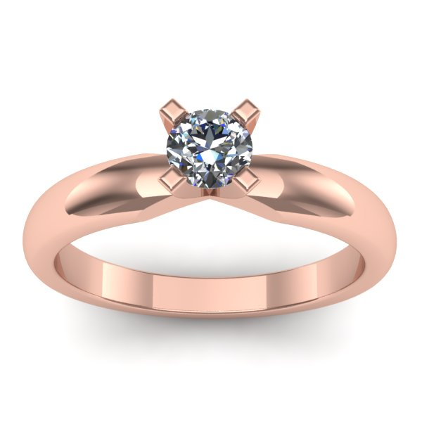 Inel de logodna cu diamant rotund