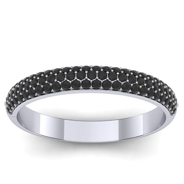 Inel de logodna cu diamante negre rotund