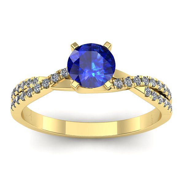 Inel cu safir rotund
