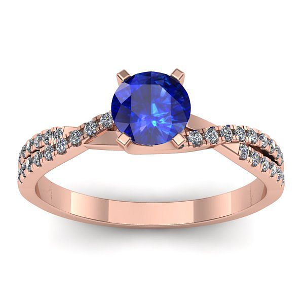 Inel cu safir rotund